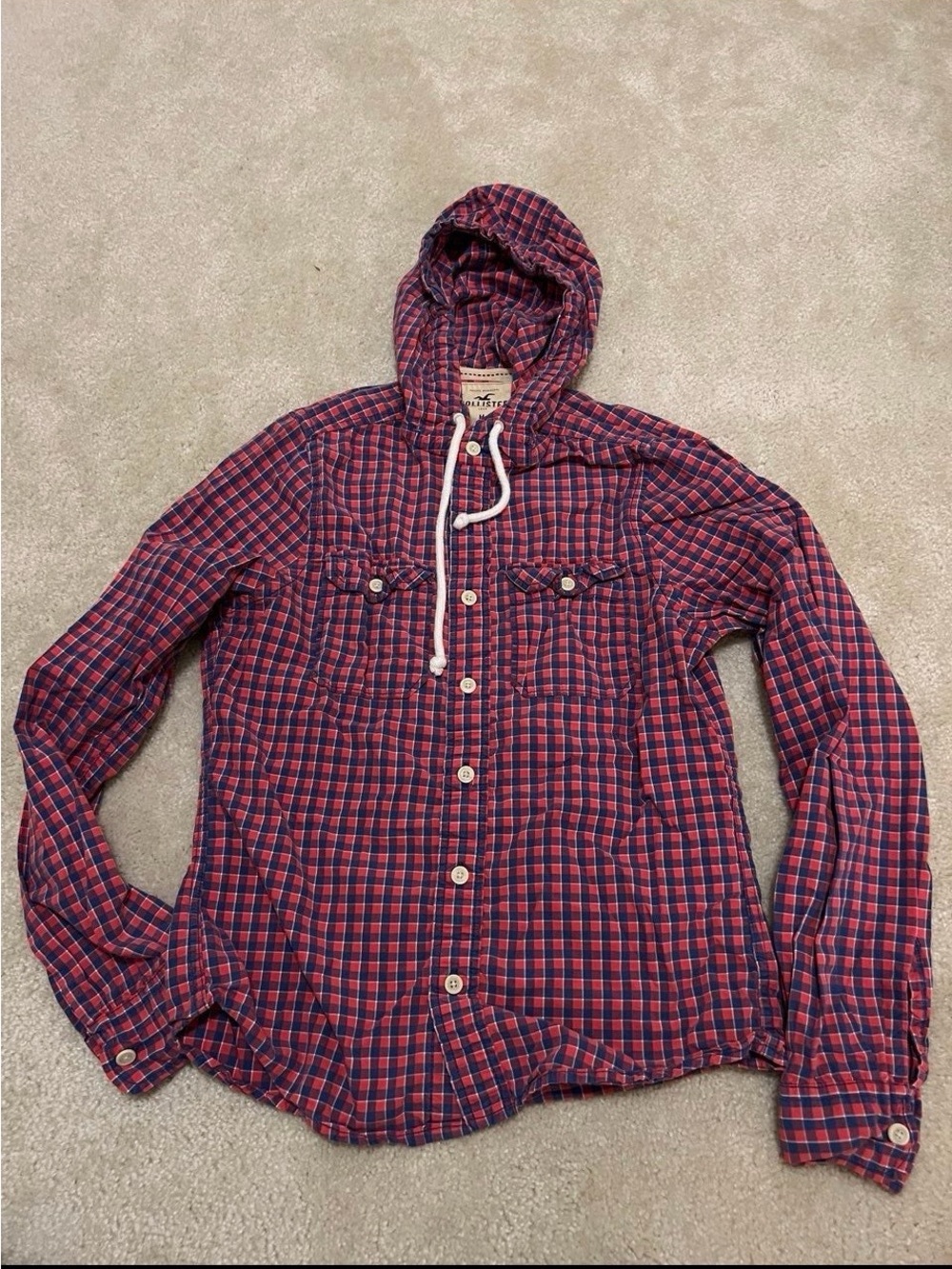 Hollister Hooded Button-Up Shirt